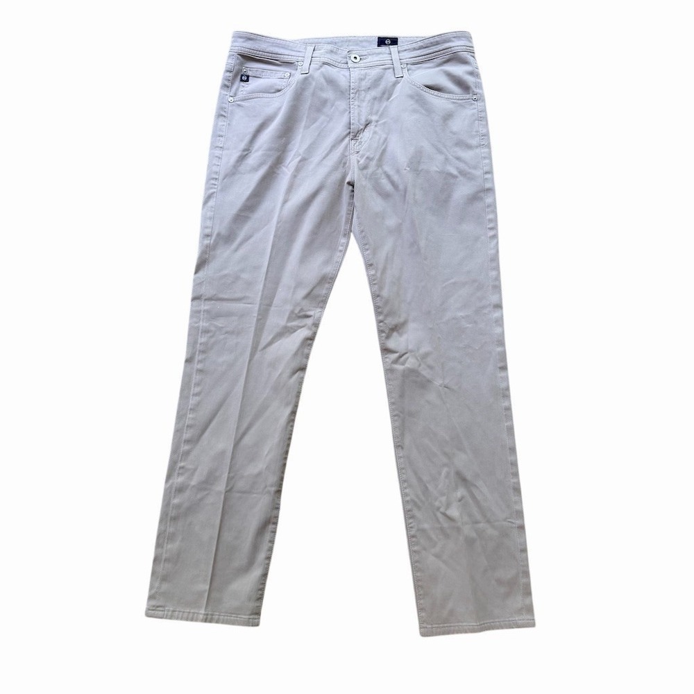 AG‎ Graduate Pants Mens Size 34 Beige Slim Straight 5-Pocket Chino 34x34